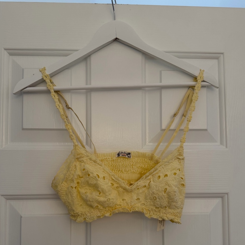 Free people bralette yellow floral size M